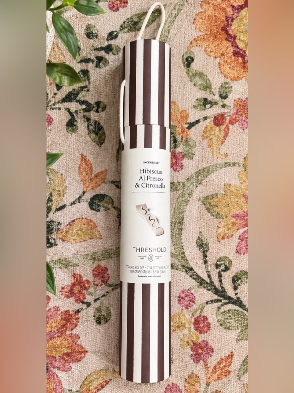 New Threshold Oversized Hibiscus Al Fresco & Citronella Incense Set
